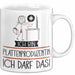 Geschenk für Plattenproduzentin Tasse Lustige Geschenkidee Geburtstag Ich Bin Plattenproduzentin Ich Darf Das Weiß Trendation