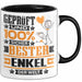 Enkel Geschenk Lustiger Spruch für Enkel Geschenkidee Bester Enkel Der Welt Schwarz Trendation
