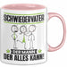 Schwiegervater Tasse Geschenk für Schwiegervater Der Mann Der Alles Kann Geschenkidee zum Geburtstag Rosa Trendation