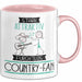 Country-Fan Tasse Geschenk Becher Stark Attraktiv Furchtlos Country-Fan Lustige Geschenkidee Rosa Trendation