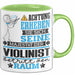 Violinist Geschenk Tasse Lustiger Spruch Erheben Sie Sich Der Violinist Betritt den Raum Grün Trendation