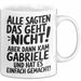Gabriele Tasse Geschenk Alle Sagten Das Geht Nicht Aber Dann Kam Gabriele Und Hat Es Einfach Gemacht Geschenkidee Becher mit Name Weiß Trendation