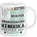 Kendoka Geschenk Tasse Lustiger Spruch Erheben Sie Sich Der Kendoka Betritt den Raum Weiß Trendation