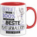 Beste Naturmalerin Der Welt Tasse Geschenk für Eine Naturmalerin Geprüft Und Sicher Geschenkidee Geburtstag Weihnachten Rot Trendation