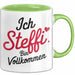 Steffi Tasse Geschenk Ich Bin Vollkommen Steffi Geschenkidee Geburtstag Grün Trendation