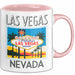 Las Vegas Nevada USA Tasse Geschenk Lustige Geschenkidee Spruch Rosa Trendation