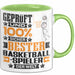 Basketballspieler Geschenk Lustiger Spruch für Basketballspieler Geschenkidee Bester Basketballspieler Der Welt Grün Trendation