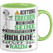 Biologe Geschenk Tasse Lustiger Spruch Erheben Sie Sich Der Biologe Betritt den Raum Grün Trendation
