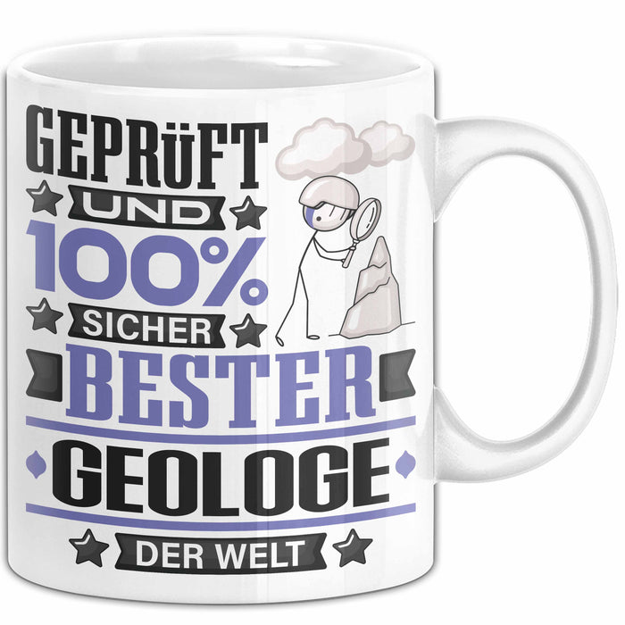 Geologe Geschenk Lustiger Spruch für Geologe Geschenkidee Bester Geologe Der Welt Weiß Trendation