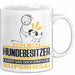 Hundebesitzer Geschenk Tasse Ich Bin Hundebesitzer Aber Sag Doch Einfach Superheld Lustige Geschenkdiee für Hundebesitzer Kaffee-Becher Weiß Trendation