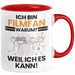Filmfan Geschenk Tasse Lustiger Spruch Ich Bin Filmfan Warum Weil Ich Es Kann Geschenkidee Bester Filmfan Geburtstag Kaffee-Becher Rot Trendation