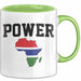 Afrika Tasse Geschenk Schwarz Afrikanischen Power Gambia Map Becher Grün Trendation