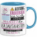 Kajakfahrerin Tasse Geschenk Lustiger Spruch Bitte Erheben Sie Sich Seine Majestät Die Kajakfahrerin Betritt Den Raum Blau Trendation