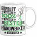 Handwerker Geschenk Lustiger Spruch für Handwerker Geschenkidee Bester Handwerker Der Welt Weiß Trendation