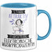 Elektronische Musikproduzentin Tasse Geschenk Becher Stark Attraktiv Furchtlos Elektronische Musikproduzentin Lustige Geschenkidee Blau Trendation
