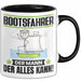 Bootsfahrer Tasse Geschenk für Bootsfahrer Der Mann Der Alles Kann Geschenkidee zum Geburtstag Schwarz Trendation