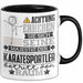 Karatesportler Geschenk Tasse Lustiger Spruch Erheben Sie Sich Der Karatesportler Betritt den Raum Schwarz Trendation