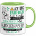Hundeliebhaberin Tasse Geschenk Lustiger Spruch Bitte Erheben Sie Sich Seine Majestät Die Hundeliebhaberin Betritt Den Raum Grün Trendation