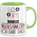 Geschenk für Musiksammlerin Tasse Lustige Geschenkidee Geburtstag Ich Bin Musiksammlerin Ich Darf Das Grün Trendation