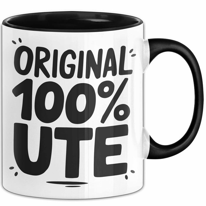 Ute Tasse Geschenk Original 100% Ute Geschenkidee Geburtstag Schwarz Trendation
