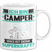 Camper Tasse Geschenk für Camper Geburtstag Lustiger Spruch Kaffee-Becher Was Ist Deine Superkraft Weiß Trendation
