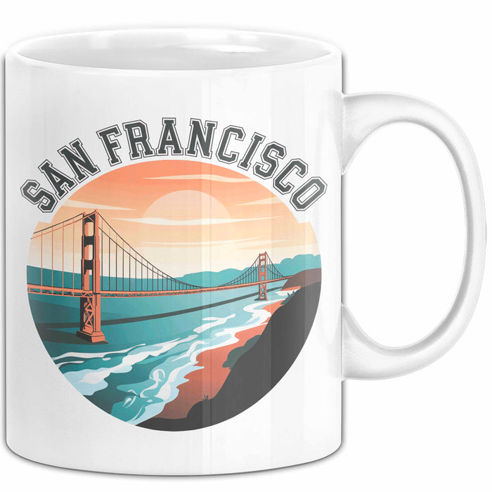 Francisco Kalifornien USA Tasse Geschenk Lustige Geschenkidee Spruch Weiß Trendation