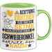 Schwiegeronkel Geschenk Tasse Lustiger Spruch Erheben Sie Sich Der Schwiegeronkel Betritt den Raum Grün Trendation