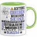 Straßenmusiker Geschenk Tasse Lustiger Spruch Erheben Sie Sich Der Straßenmusiker Betritt den Raum Grün Trendation