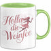 Weintrinker Trinken Fee Tasse Geschenk Lustige Geschenkidee Spruch Weinliebhaber Fee Grün Trendation