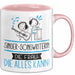 Singer-Songwriterin Geschenk Tasse Becher Die Frau Die Allen Kann Geschenkidee für eine Singer-Songwriterin Lustig Rosa Trendation