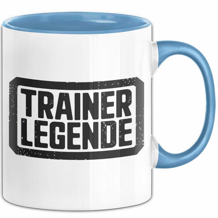 Fußballtrainer Fußballteam Tasse Geschenk Lustige Geschenkidee Spruch Trainer Legende Blau Trendation
