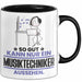 Musiktechniker Geschenk Tasse So Gut Kann Nur Ein Musiktechniker Aussehen Geschenkidee Kaffee-Becher Schwarz Trendation