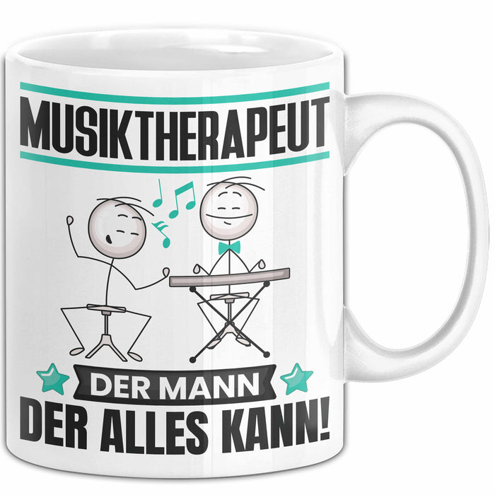 Musiktherapeut Tasse Geschenk für Musiktherapeut Der Mann Der Alles Kann Geschenkidee zum Geburtstag Weiß Trendation