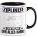 Zipliner Tasse Geschenk für Zipliner Der Mann Der Alles Kann Geschenkidee zum Geburtstag Schwarz Trendation
