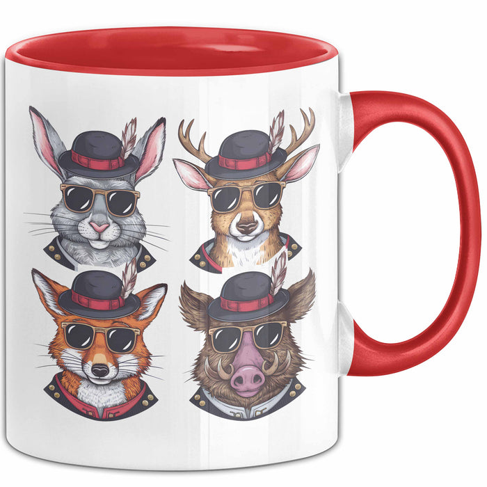 Jäger Tasse Geschenk Hase Wildschwein Fuchs Geschenkdiee Jagd Rot Trendation