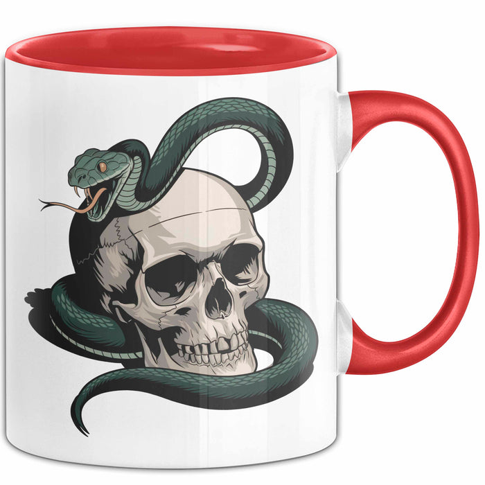 Reptilienhalter Tasse Geschenkidee Echsen Schlangenliebhaber Geschenkidee Lustig Rot Trendation