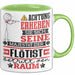 Flötist Geschenk Tasse Lustiger Spruch Erheben Sie Sich Der Flötist Betritt den Raum Grün Trendation
