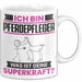 Pferdepfleger Tasse Geschenk für Pferdepfleger Geburtstag Lustiger Spruch Kaffee-Becher Was Ist Deine Superkraft Weiß Trendation