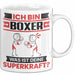 Boxer Tasse Geschenk für Boxer Geburtstag Lustiger Spruch Kaffee-Becher Was Ist Deine Superkraft Weiß Trendation