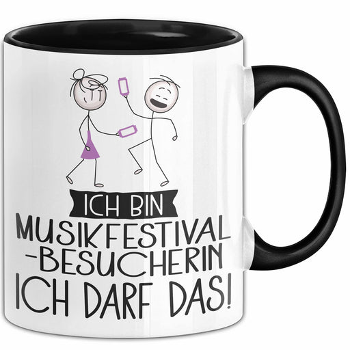 Geschenk für Musikfestival-Besucherin Tasse Lustige Geschenkidee Geburtstag Ich Bin Musikfestival-Besucherin Ich Darf Das Trendation