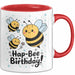Geburtstagsfeier Bienen Tasse Geschenk Lustige Geschenkidee Spruch Hap Bee Geburtstag Rot Trendation