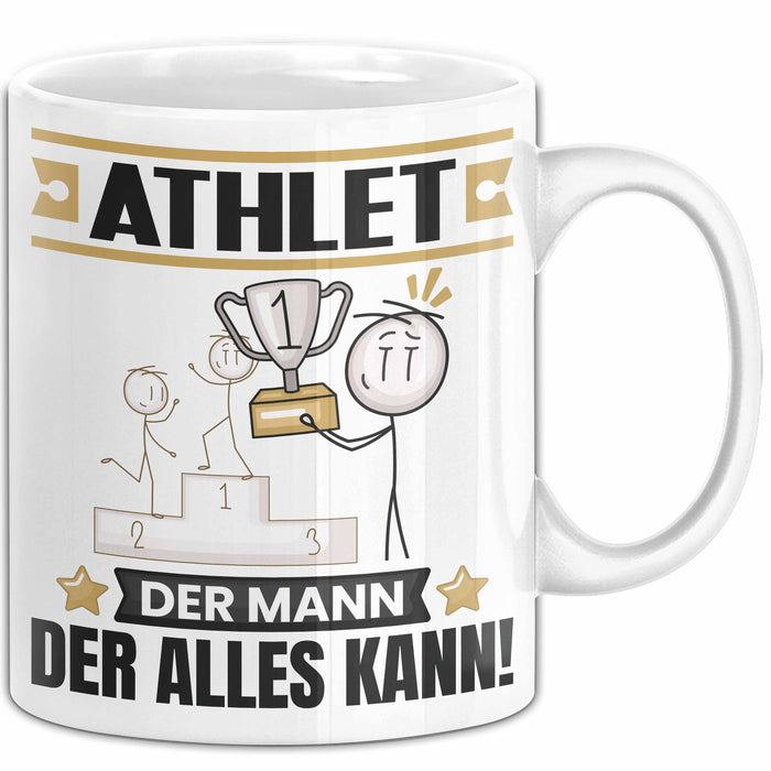 Athlet Tasse Geschenk für Athlet Der Mann Der Alles Kann Geschenkidee zum Geburtstag Weiß Trendation