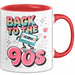 Vintage Retro Musik Tasse Geschenk Zurück in die 90er Geschenkidee Lustig Rot Trendation