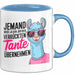 Tante Patentante Nichte Neffe Sarkasmus Tasse Becher Geschenk Lustige Geschenkidee Spruch Den Job Der Verrückten Tante Blau Trendation