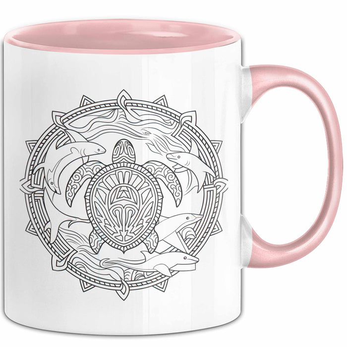 Schildkröte Tierliebhaber Tasse Geschenk Lustige Geschenkidee Spruch Schildkröte Orca Delfin Rosa Trendation