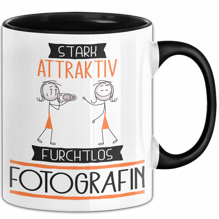 Fotografin Tasse Geschenk Becher Stark Attraktiv Furchtlos Fotografin Lustige Geschenkidee Trendation