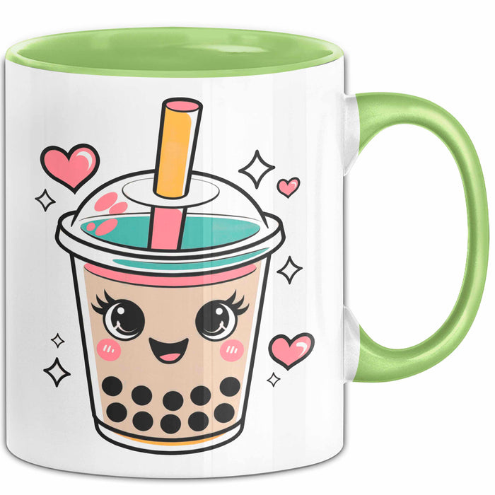 Bubble Liebhaber Tasse Geschenkidee für Boba Fan Grün Trendation