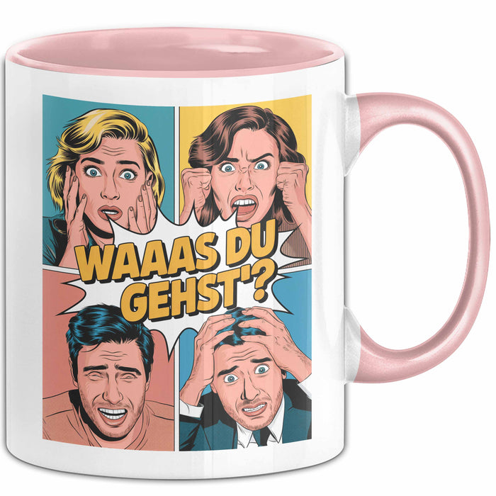 Büroarbeit Kollege Abschied Tasse Geschenk Lustige Geschenkidee Spruch Du Gehst Rosa Trendation