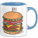 Burger Fan Tasse Geschenkidee für Grillmeister Blau Trendation