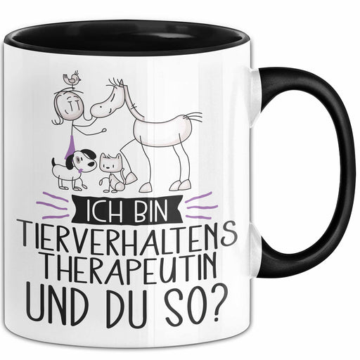 Tierverhaltenstherapeutin Tasse Geschenk Ich Bin Tierverhaltenstherapeutin Und Du So Geschenkidee Lustiger Spruch Becher Trendation